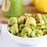 Bowl of pesto pasta