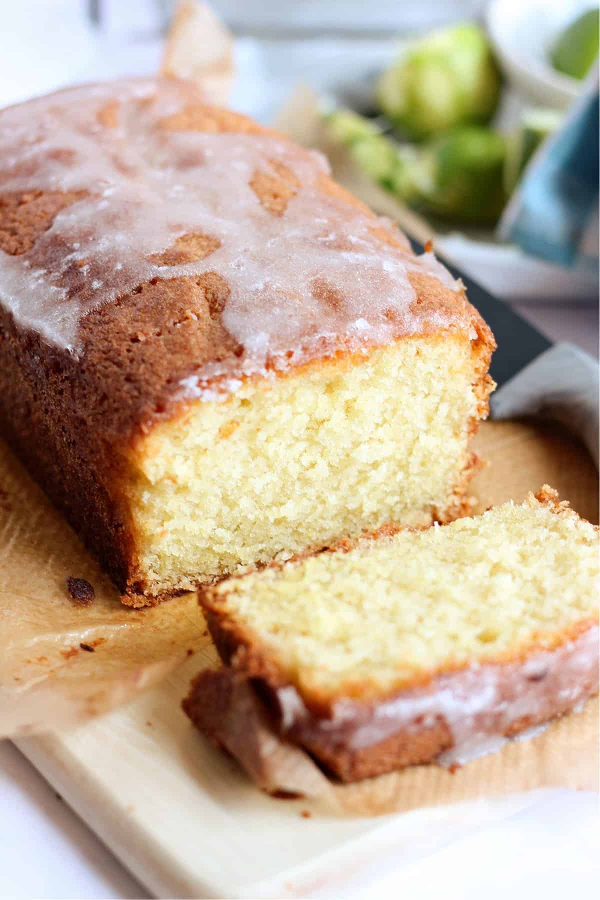 Close -up of lime cake