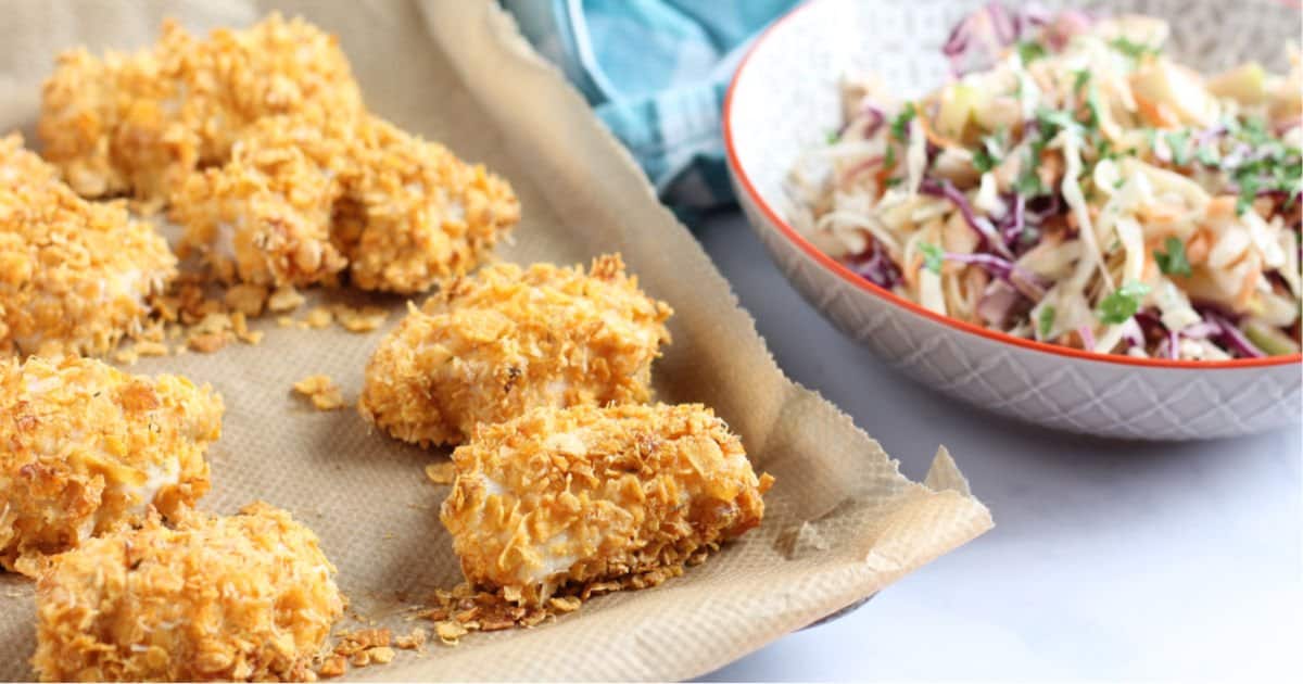 Easy Baked Cornflake Chicken Nuggets Recipe Effortless Foodie