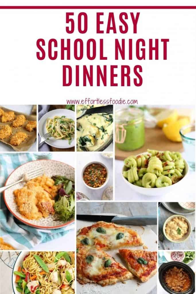 50 Easy School Night Dinners Pin Image