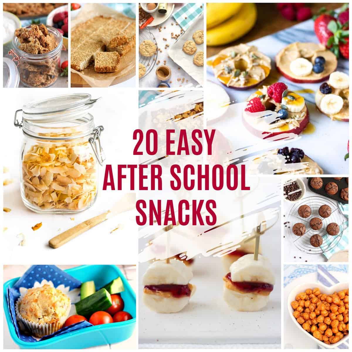 After school snacks collage