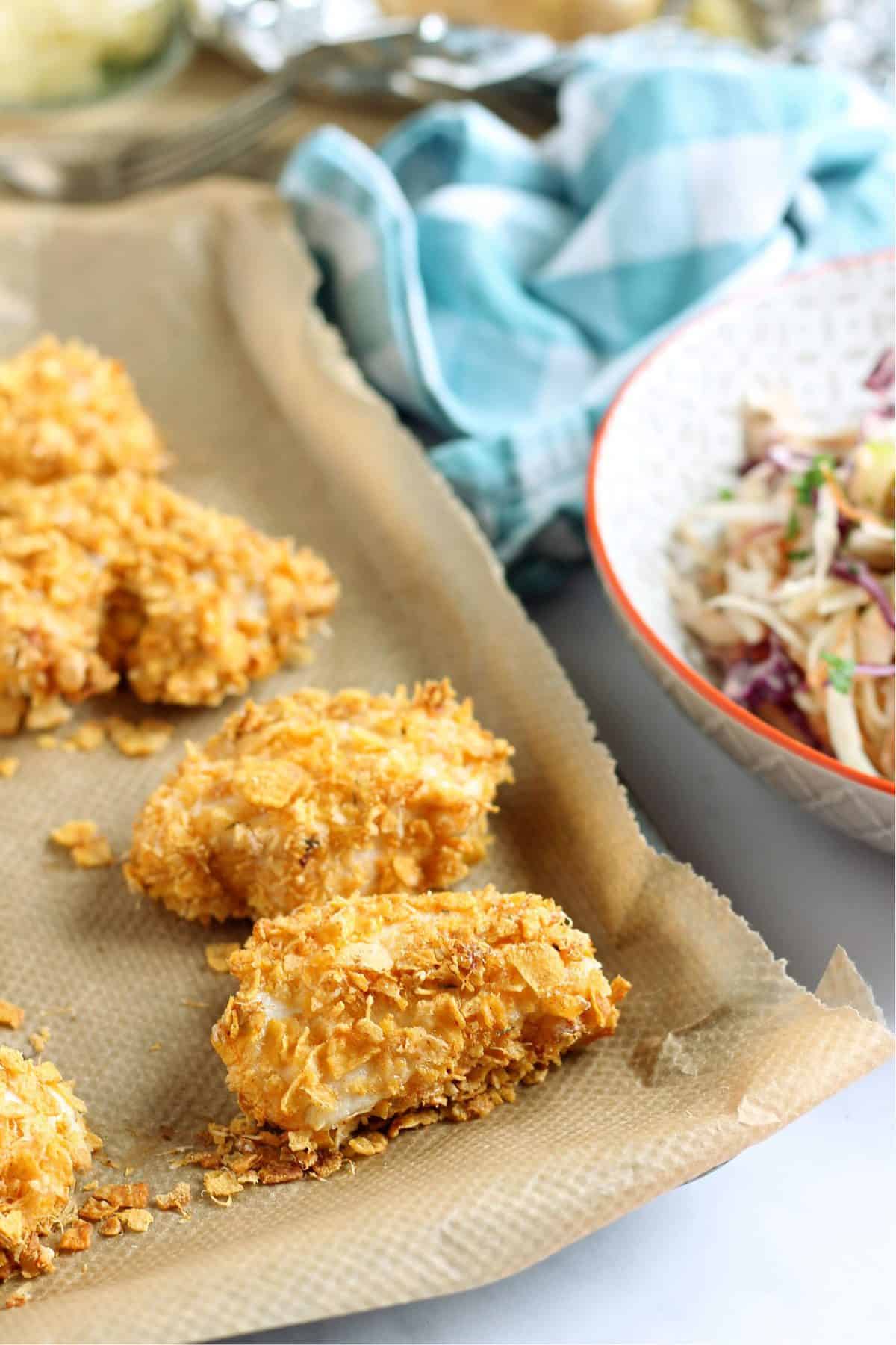 Easy Baked Cornflake Chicken Nuggets Recipe Effortless Foodie