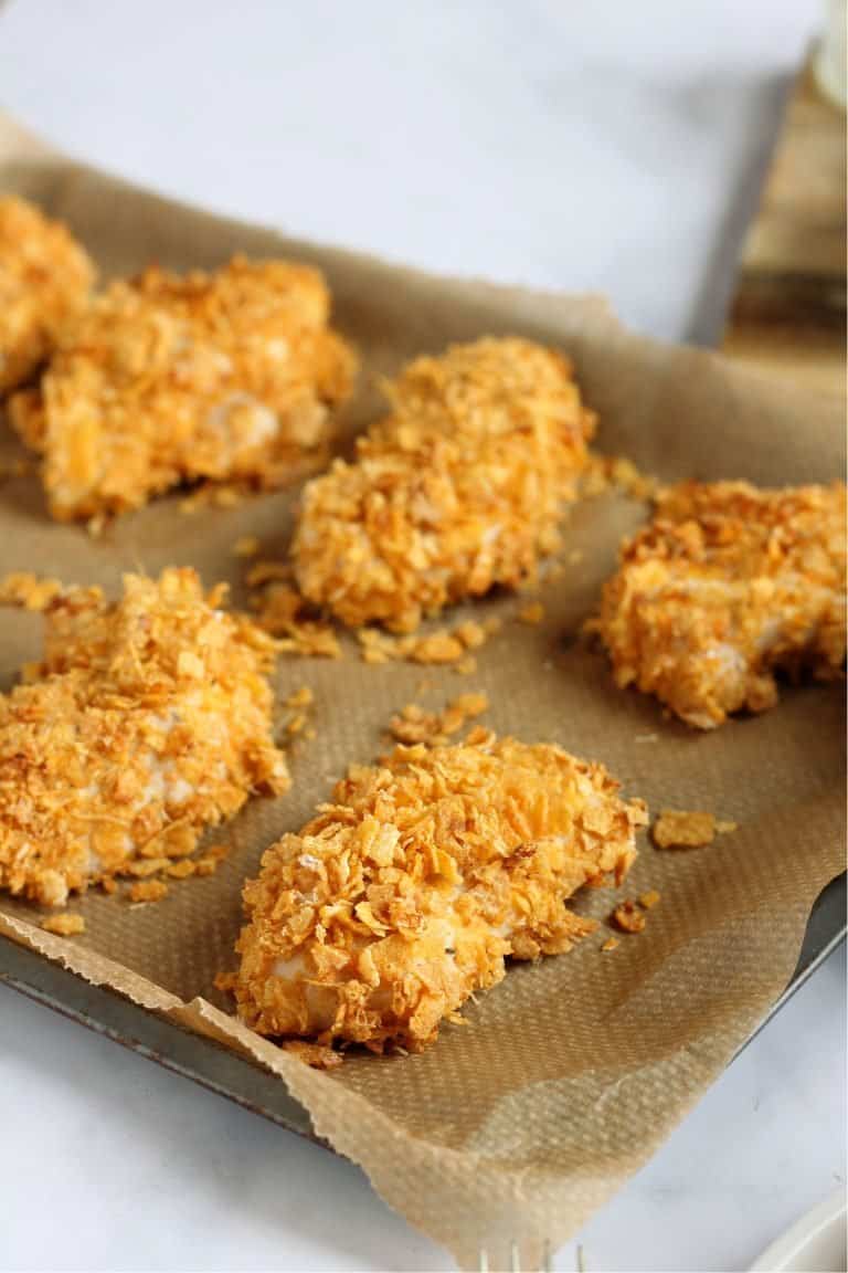 Easy Baked Cornflake Chicken Nuggets Recipe Effortless Foodie