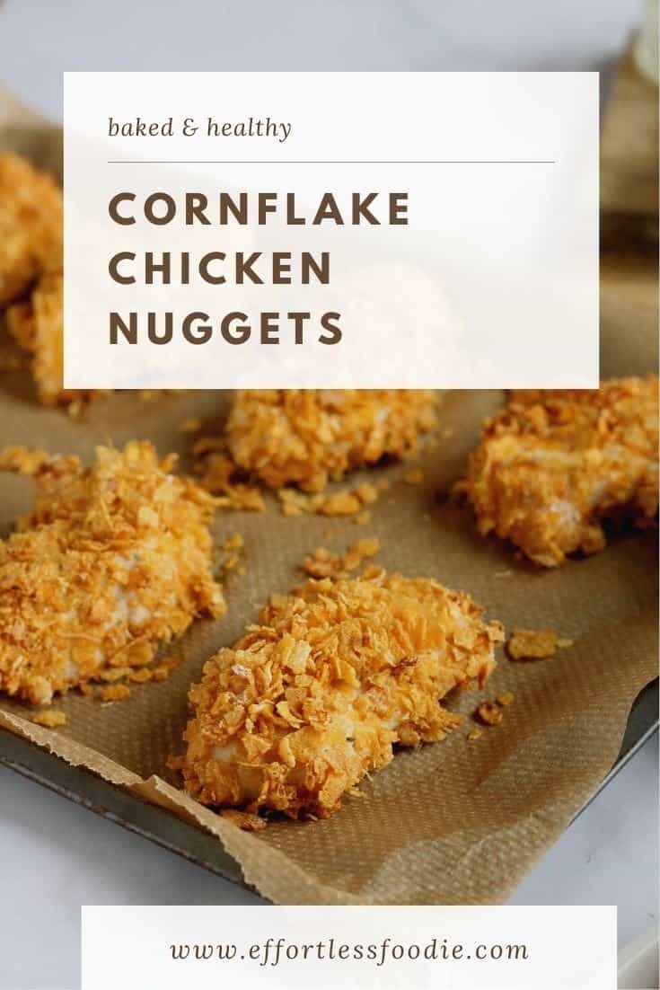 Easy Baked Cornflake Chicken Nuggets Recipe Effortless Foodie