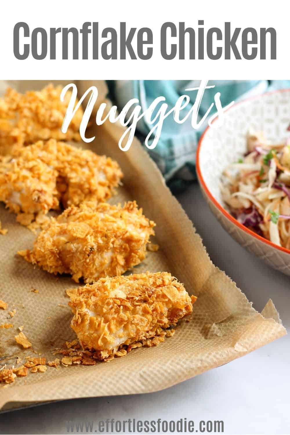 Easy Baked Cornflake Chicken Nuggets Recipe Effortless Foodie