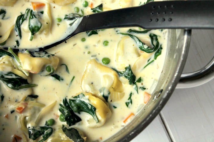 Creamy Vegetable Tortellini Soup