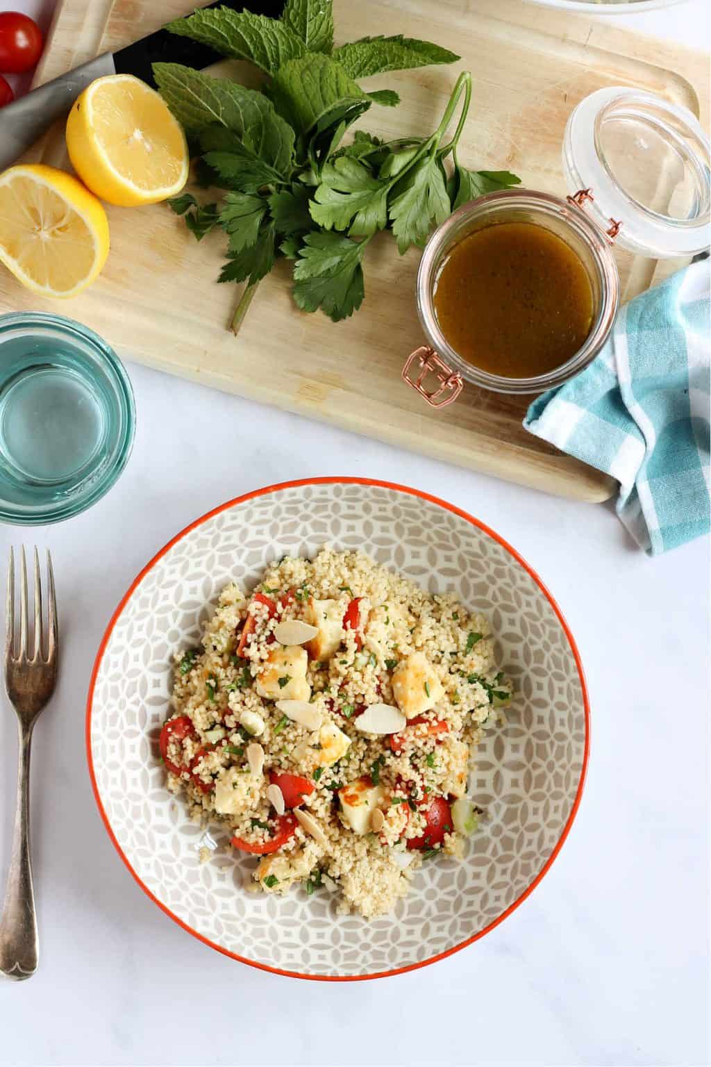 Herby Halloumi Couscous Salad Recipe - Effortless Foodie