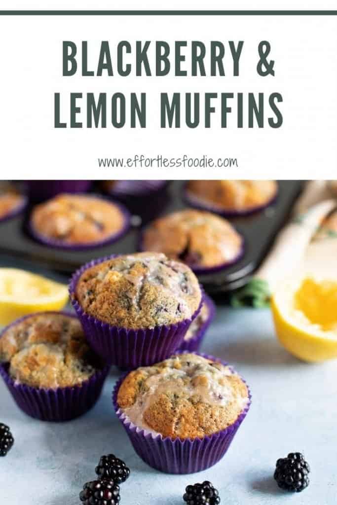 Blackberry and Lemon Muffins Pin