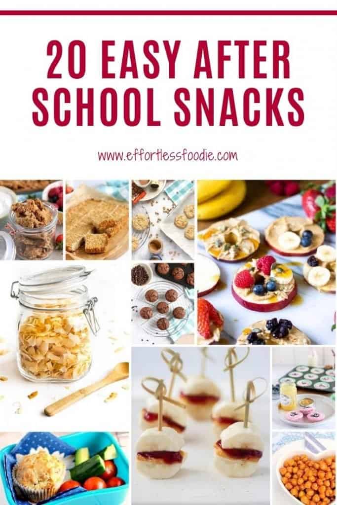 After school snacks pinterest graphic