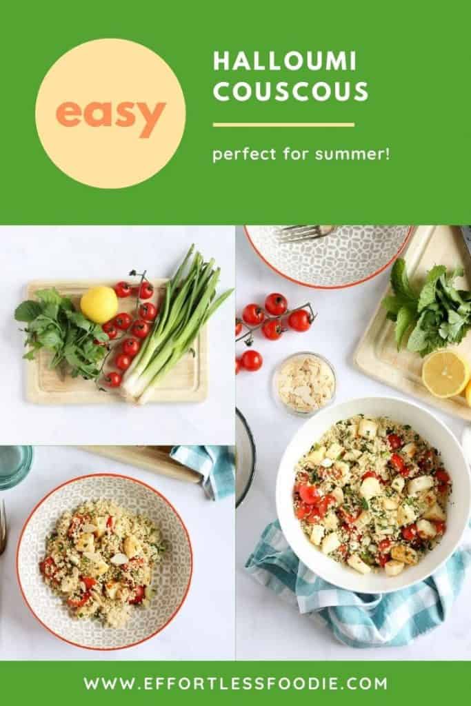 Herby Halloumi Couscous Salad Effortless Foodie