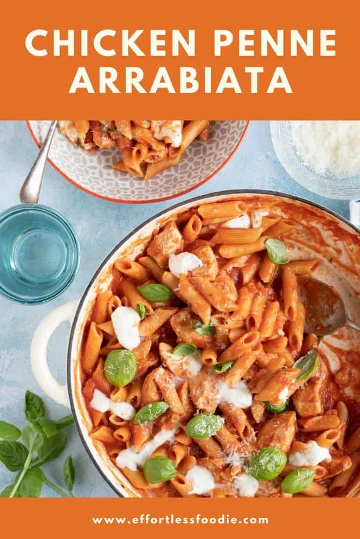 OnePan Chicken Arrabbiata Pasta Recipe Effortless Foodie