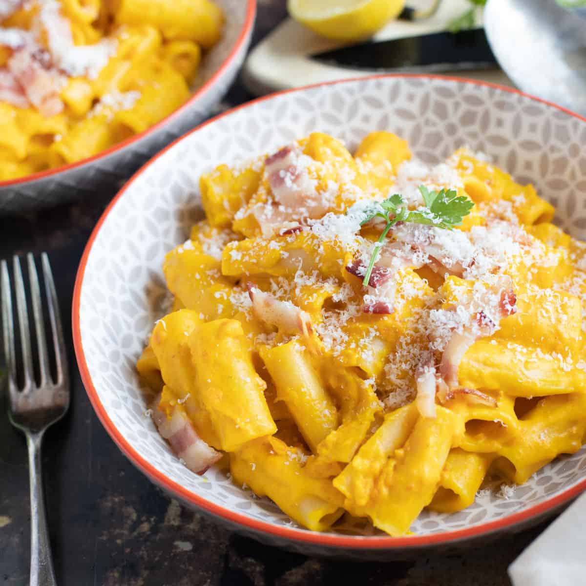 Creamy Bacon and Pumpkin Pasta Effortless Foodie
