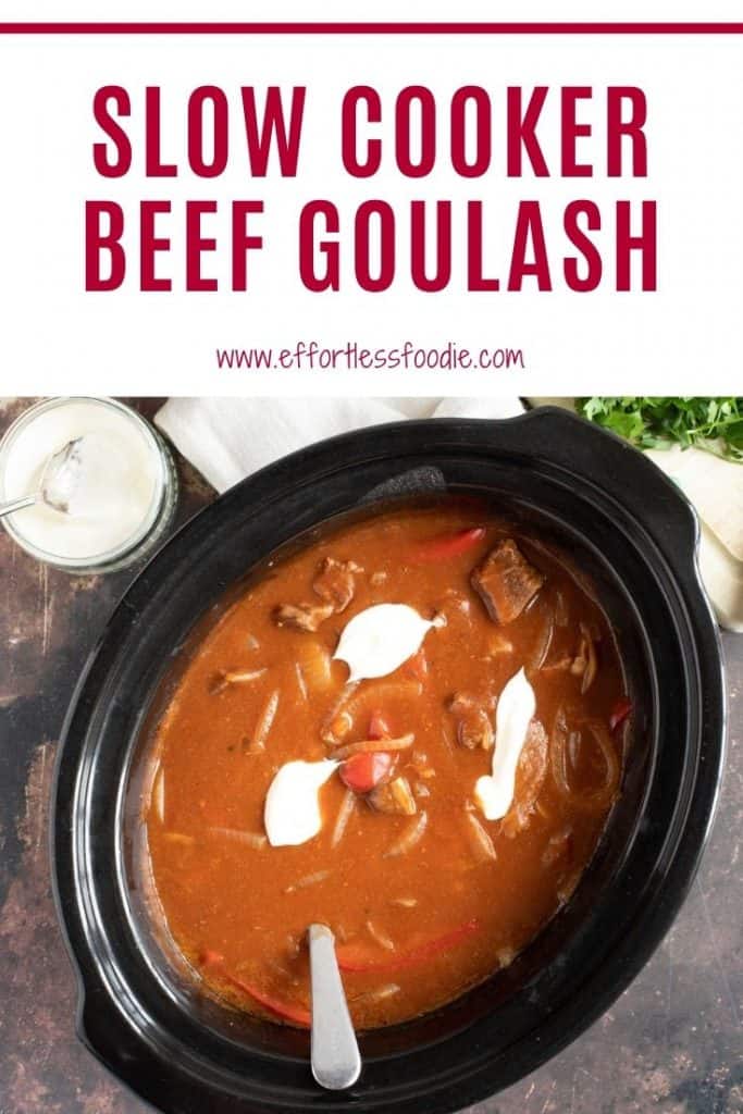 Slow Cooker Beef Goulash pin.