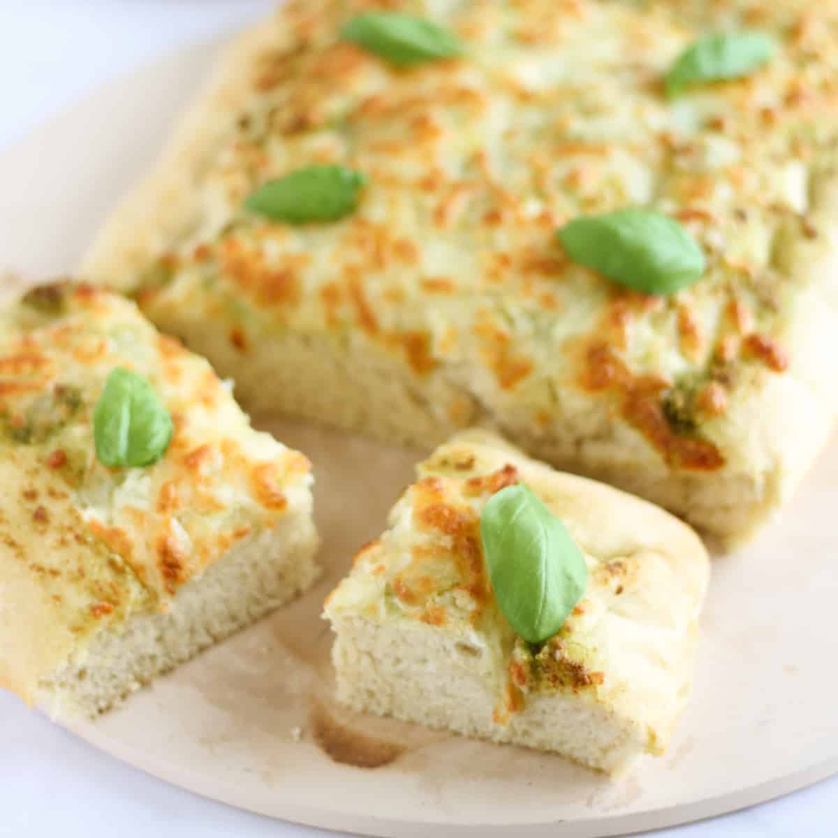 Easy Focaccia with Pesto Effortless Foodie