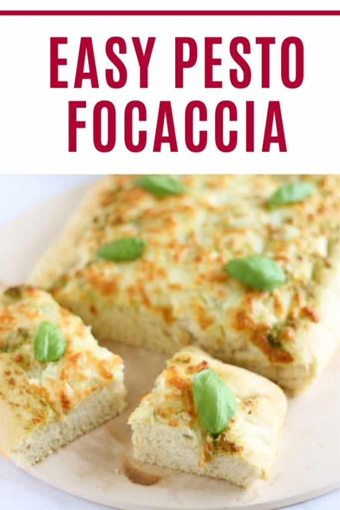 pesto Focaccia Pin Image.