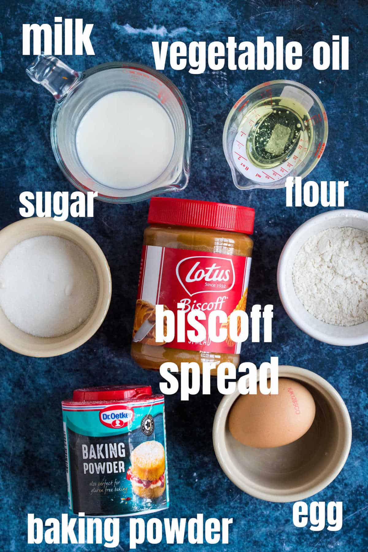 Biscoff mug cake ingredients.