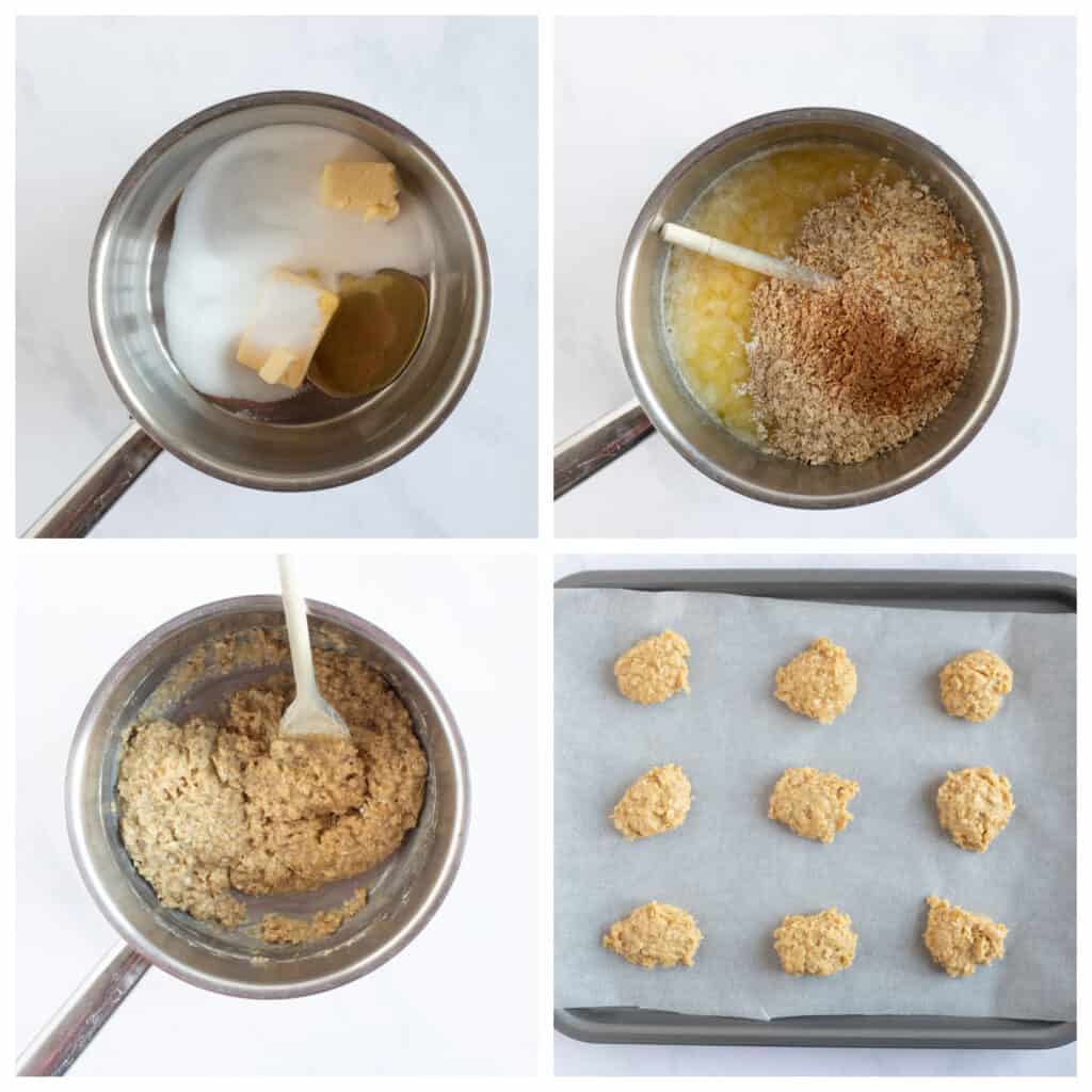 Step by step photo instructions for making cinnamon cookies.