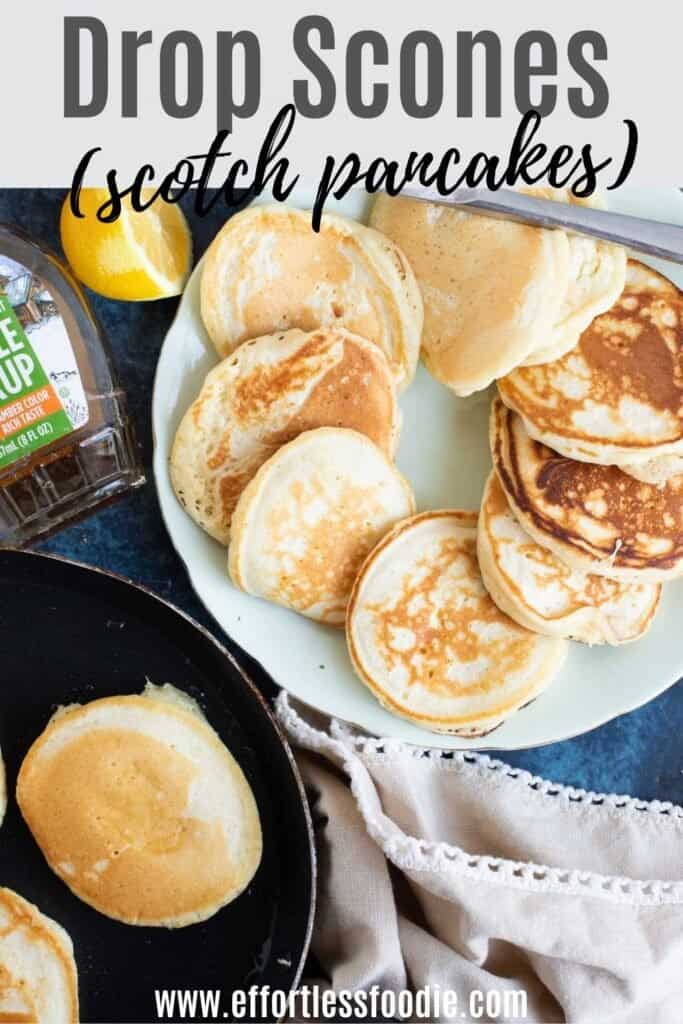 Scotch pancakes pin image.