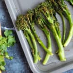 Roasted tenderstem broccoli.