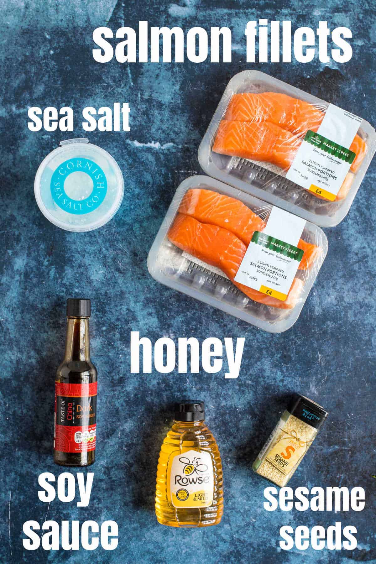 Ingredients needed for air fryer salmon.