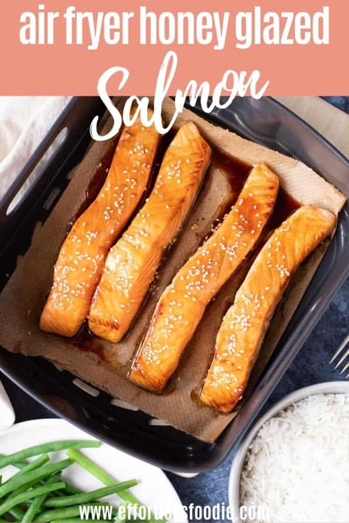 air fryer salmon pin image.