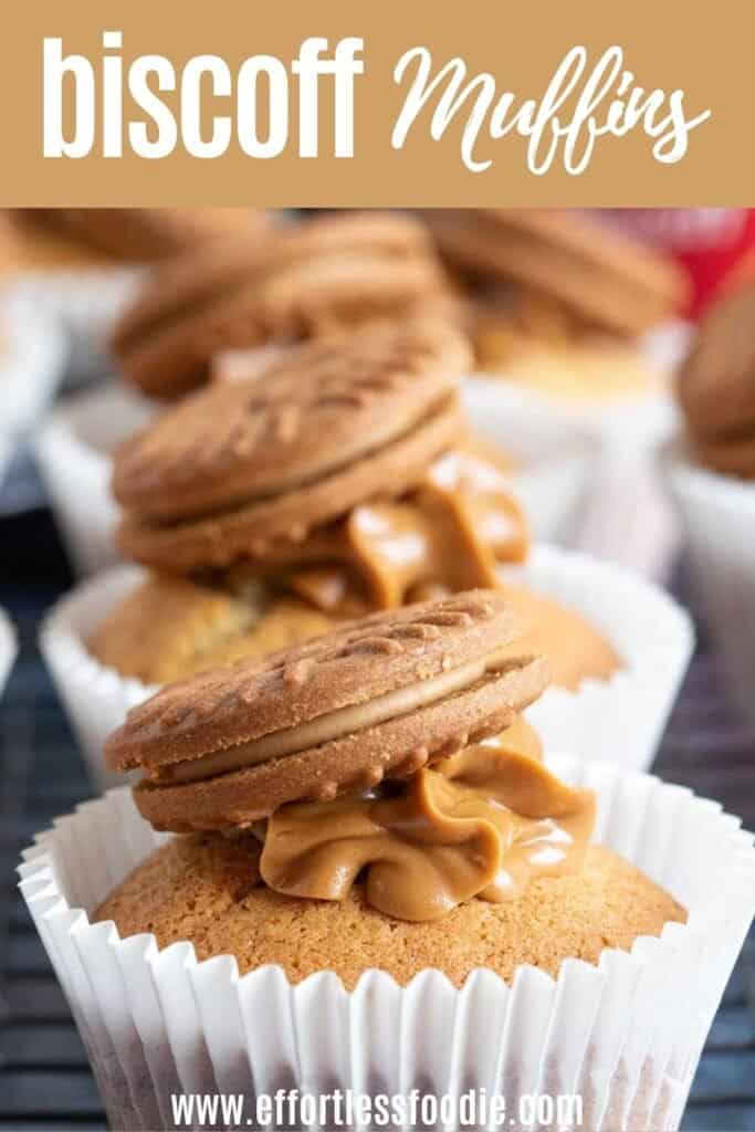 Biscoff Muffins pin image.