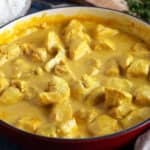 Creamy mango chutney chicken.