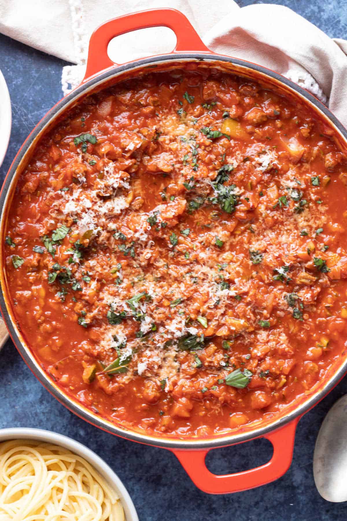 Quorn bolognese with spaghetti.