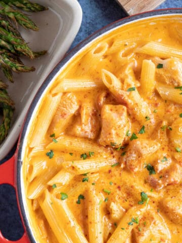 Creamy paprika chicken pasta.