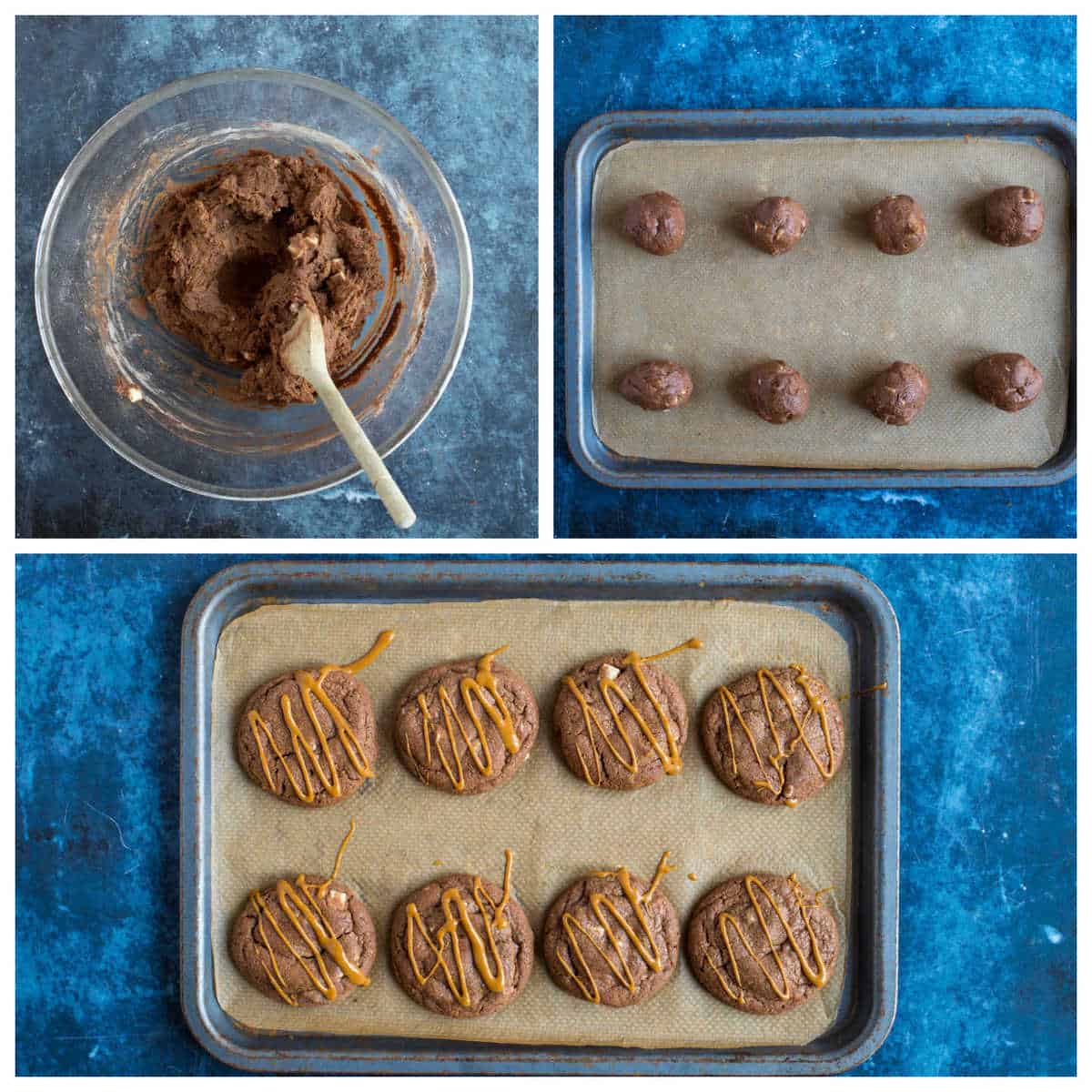 Biscoff cookies baked in the oven.