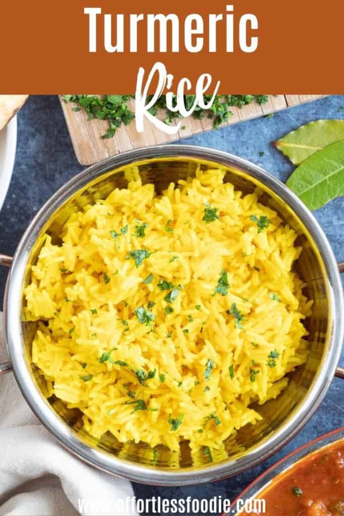 Easy Rice Cooker Turmeric (Yellow) Rice - A Peachy Plate