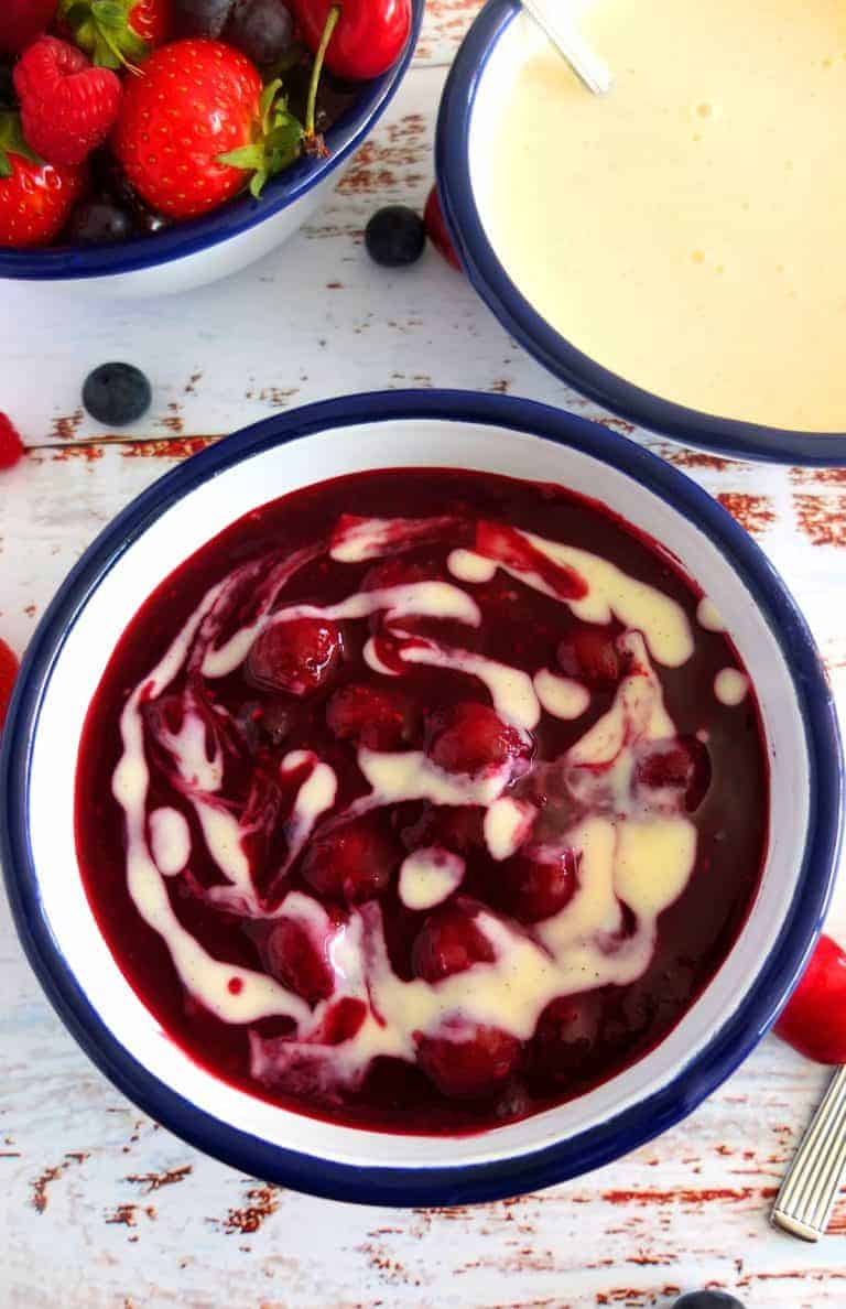 German red berry pudding.