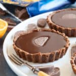 Chocolate orange tartlet.