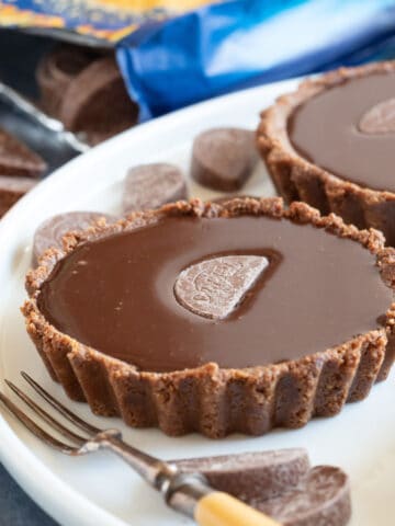 Chocolate orange tartlet.