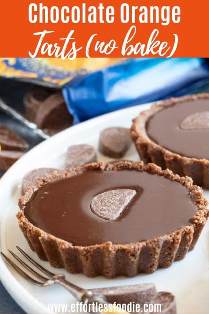 Chocolate Orange Tarts pin image.