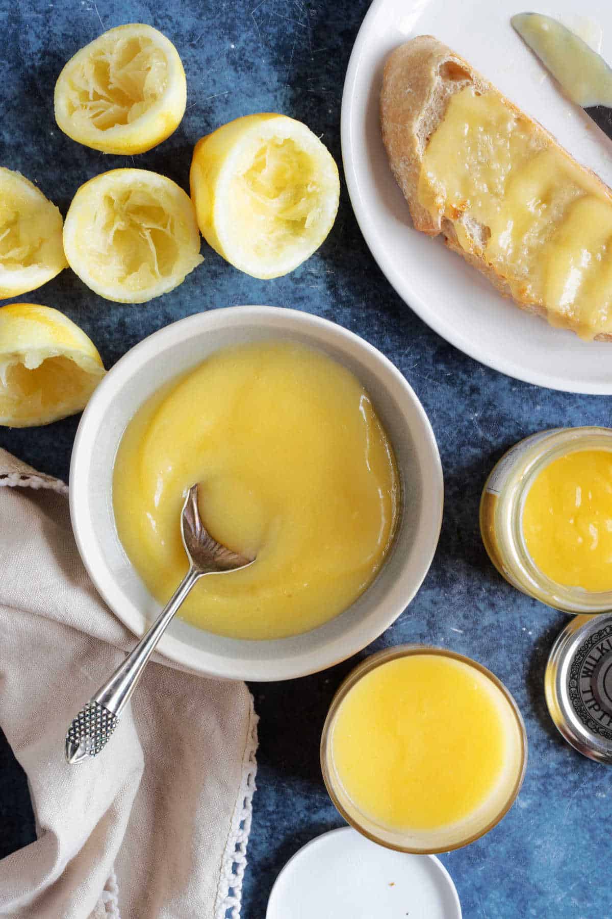 Jars of lemon curd.