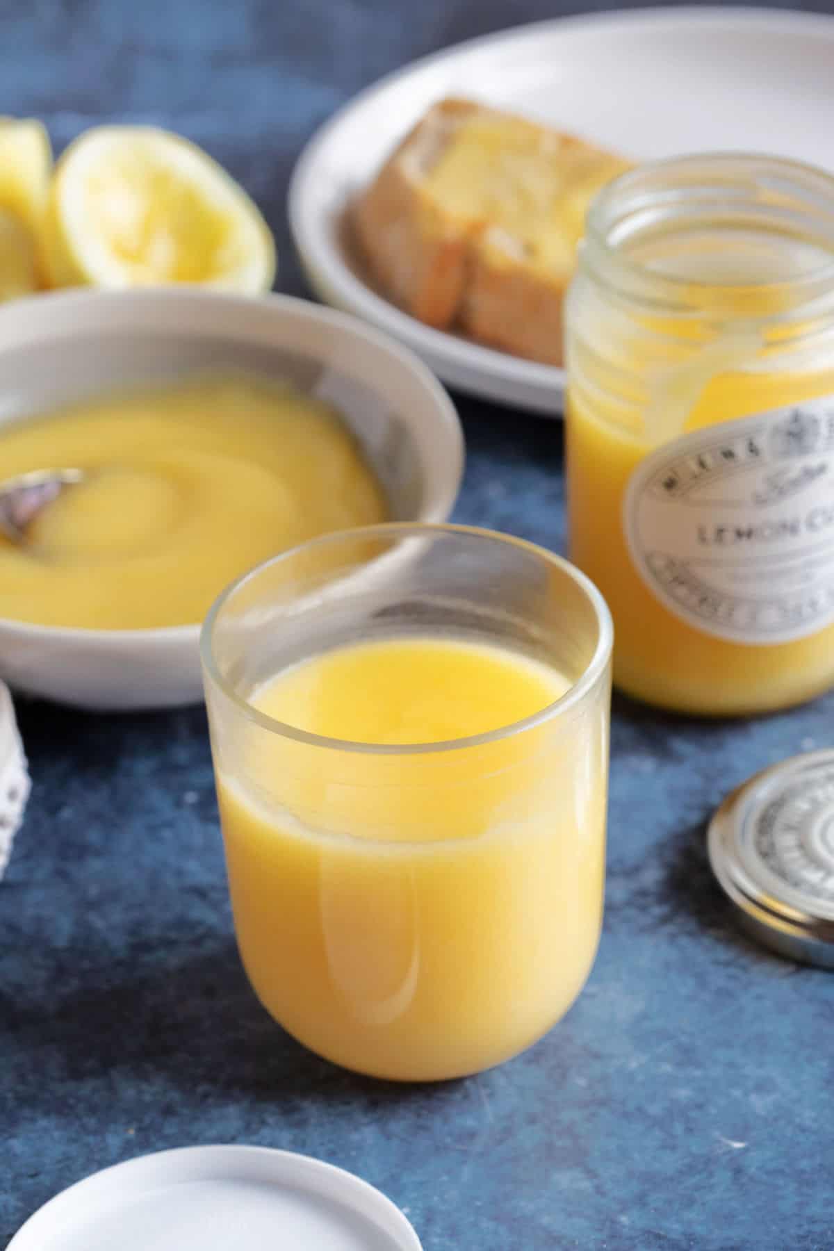 A jar of lemon curd.