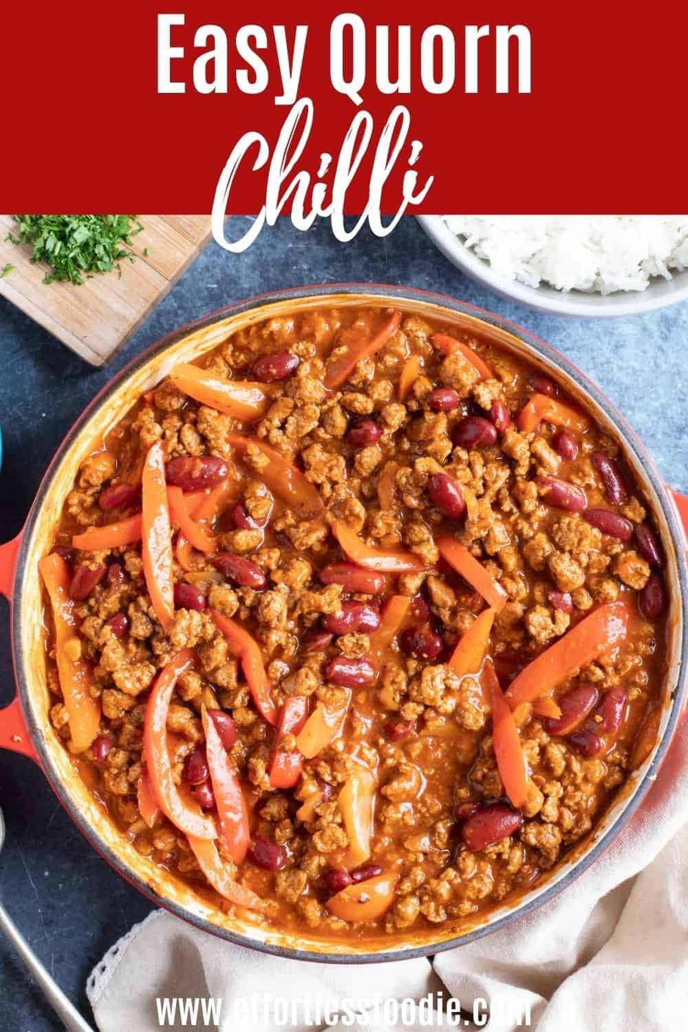 Quorn Chilli Con Carne pin image.