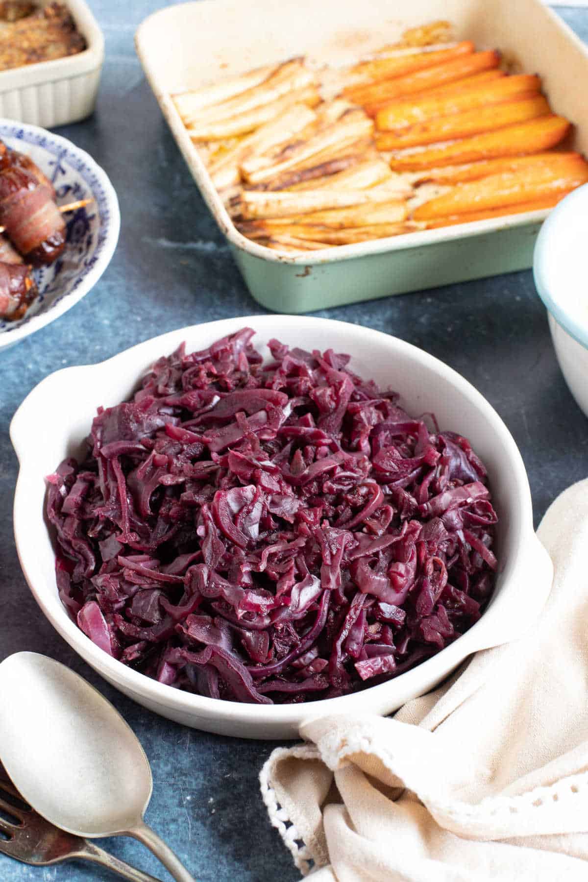 A bowl of slow cooker red cabbage.