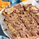 Chocolate orange cookie bars.