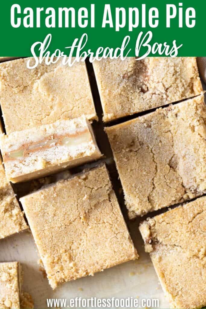 Apple pie bars Pinterest image pin.