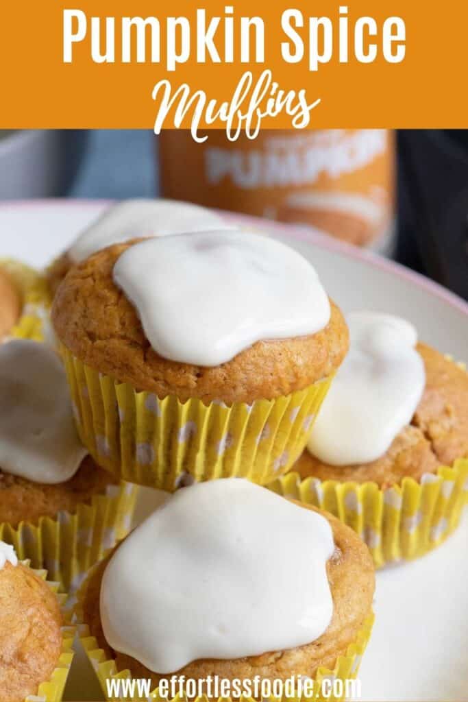 Pumpkin muffins Pinterest image.