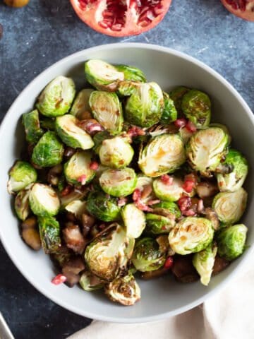 Crispy air fryer brussels sprouts.