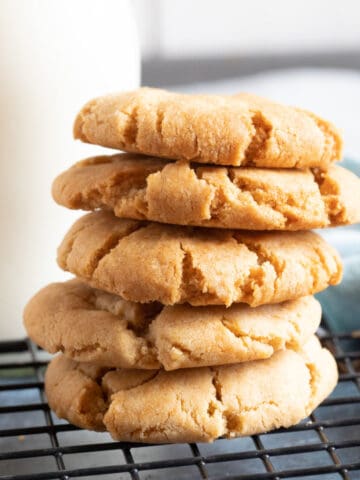A stack of ginger cookies.