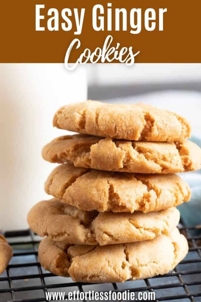 Ginger cookies pin image.