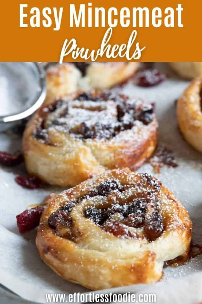 Mincemeat pinwheels pin image.