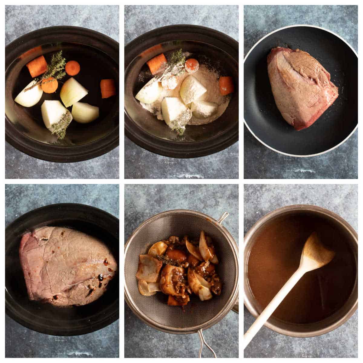 How to make slow cooker roast beef in 6 easy steps.
