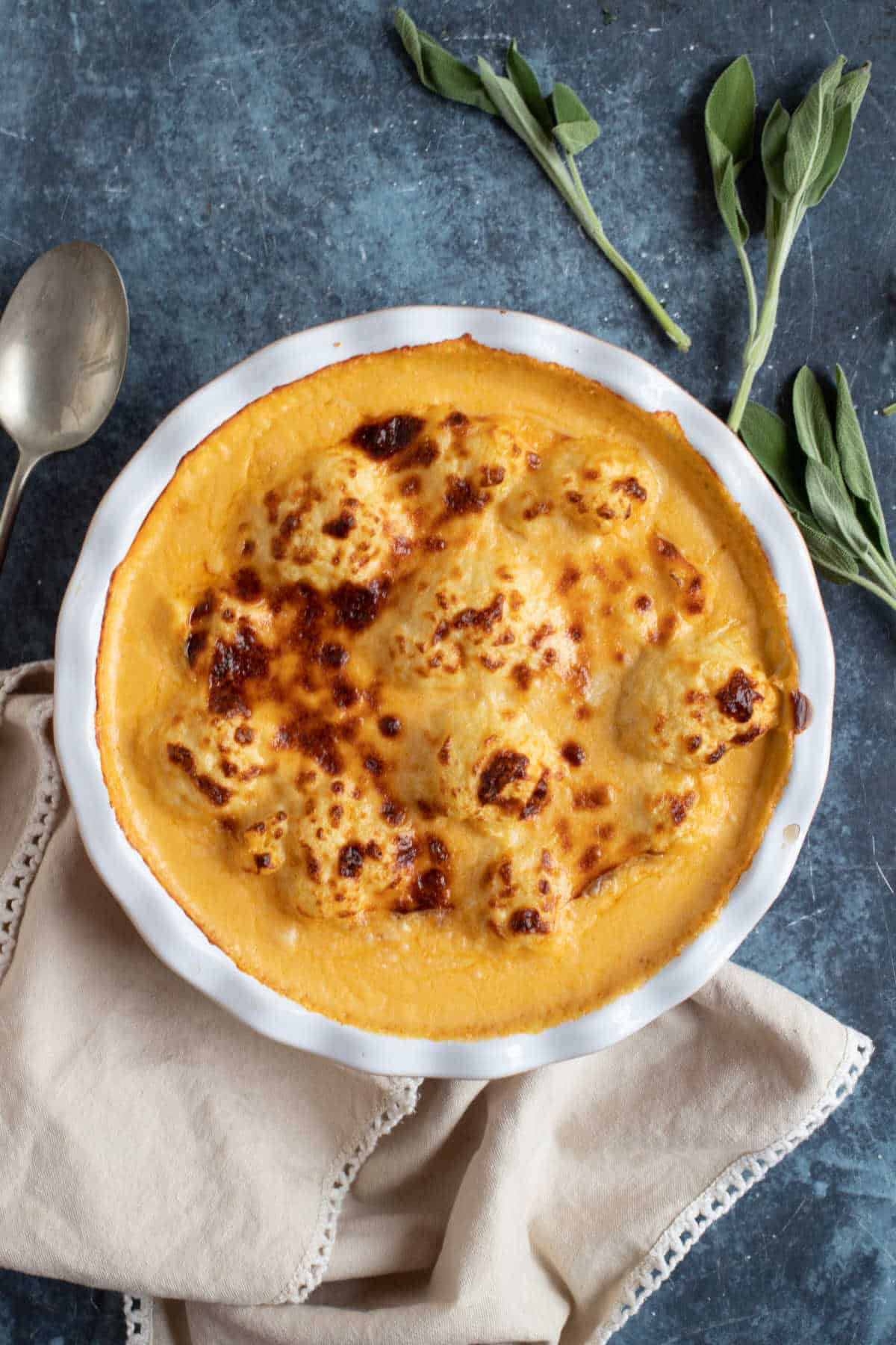 Cauliflower cheese bake.