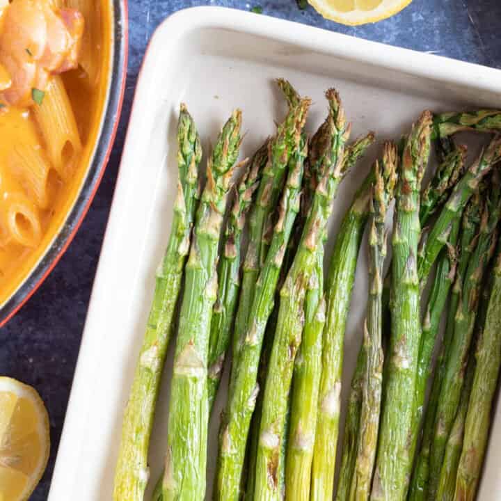 Air fryer roasted asparagus.