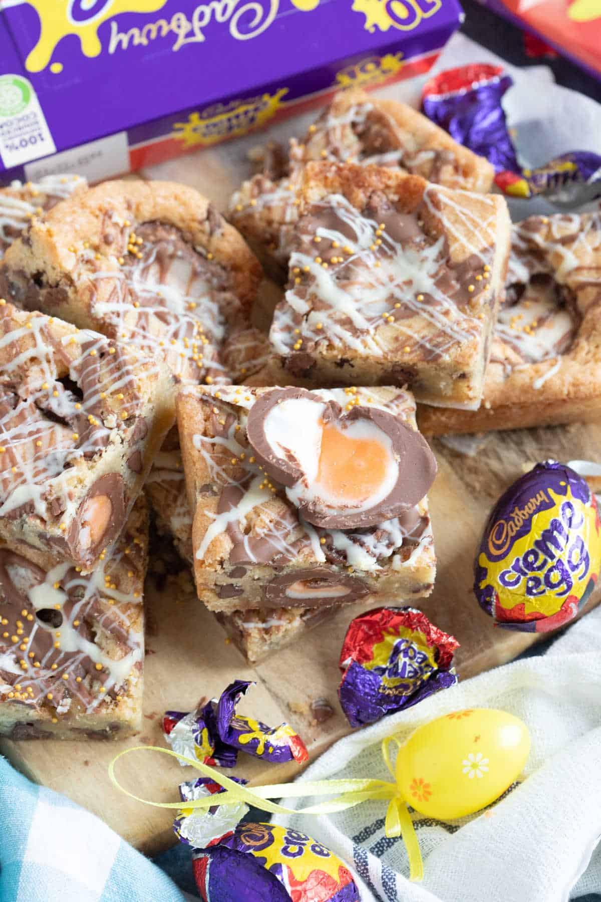 Creme eggs blondie bars.